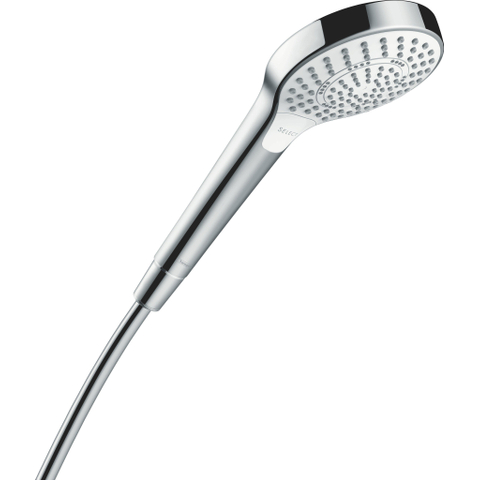 Hansgrohe Croma select s Handdouche Multi - ecosmart 1/2 x - diameter 11cm - met soft rain intense rain en massagestraal wit/chroom - wit chroom 0605320