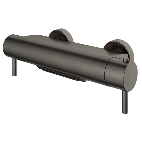 Hotbath Buddy /Buddy - thermostatische badmengkraan - met cascade uitloop - verweerd ijzer verouderd (zwart) SW229786