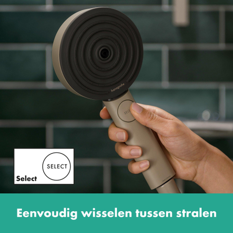 Hansgrohe Pulsify Planet Edition Staaf - handdouche 100 - 3jet - ecosmart+ - select Zand (gerecycled) Zand (gerecycled) - zand (bruin) SW918187