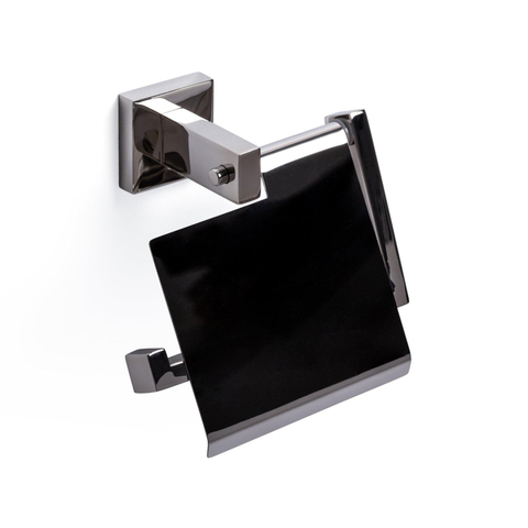 Ozean Eternal Toiletrolhouder - met klep - hoekig - chroom OUTLETSTORE STORE42344