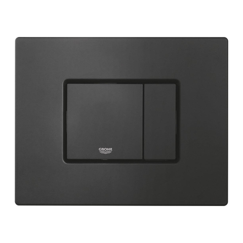Grohe Skate Cosmopolitan Bedieningsplaat - dualflush - 15.6x19.7cm - verticaal/horizontaal - phantom black (zwart) SW816034