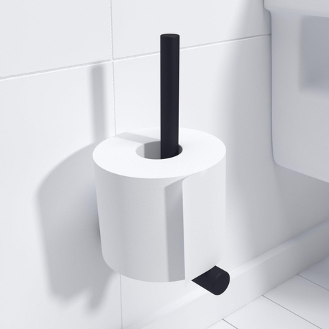 Ozean Porte-papier toilette réserve rond noir mat SW209325