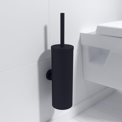 Ozean brosse WC avec support rond noir mat SW209331