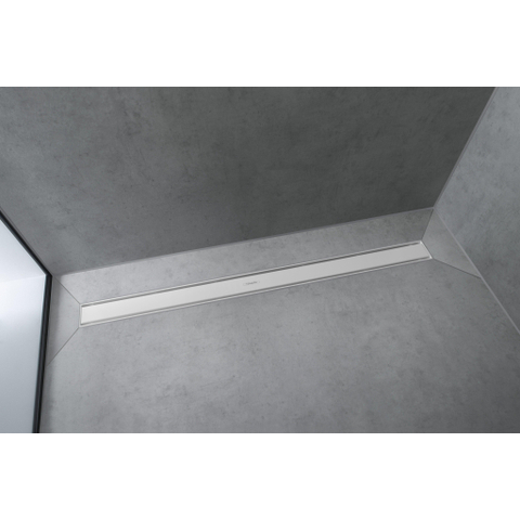 Hansgrohe RainDrain Match Douchegoot - 80cm - hoogte verstelbaar frame - mat wit SW1590441