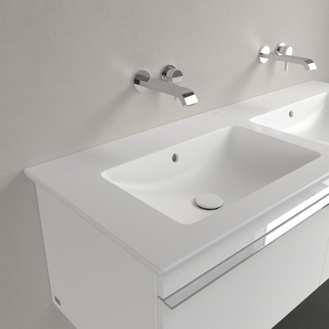 Villeroy & Boch Venticello lavabo - 130x50x17cm - sans trou de robinet - stone white mat SW209621