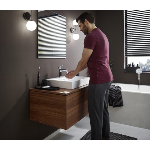 Hansgrohe Talis e 1 greeps wastafelkraan - 110 PopUp - trekwaste - hoogglans chroom SW28983