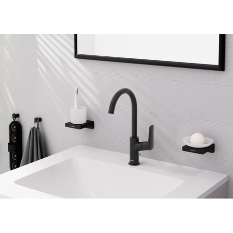 Hansgrohe AddStoris Q handdoekhaak enkel - mat zwart SW651064