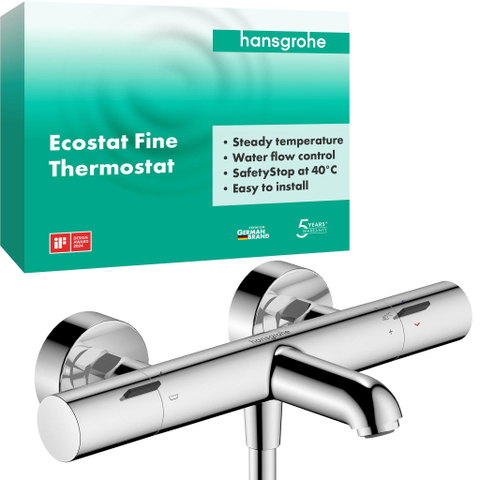 Hansgrohe Ecostat fine Opbouw bad - thermostaat - chroom (zwart) SW1152217