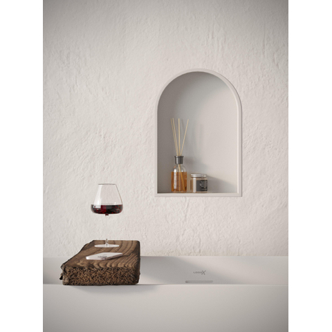 Looox Storage collection Inbouwnis - 32x47x7cm - toog - matt off-white SW1444048