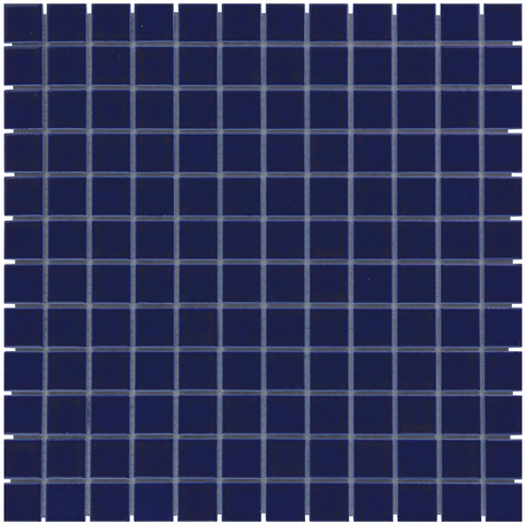 The Mosaic Factory Barcelona mozaïektegel - 30x30cm - 6mm - vierkant - glans dark blue (blauw) SW258543