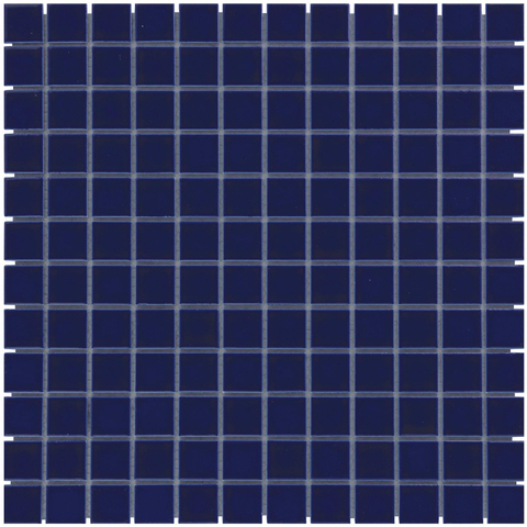 The Mosaic Factory Barcelona mozaïektegel - 30x30cm - wandtegel - Vierkant - Porselein Dark Blue Glans SW258543