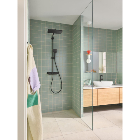 GROHE Essence New wastafelkraan - m-size - hoog - met waste - mat zwart SW1477552