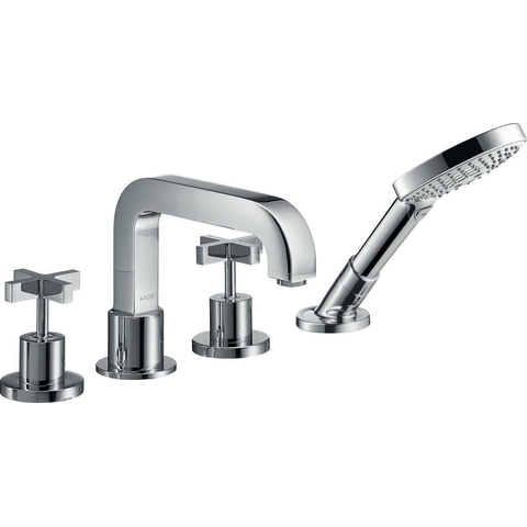 AXOR Citterio jeu de finition pour robinet de bord de baignoire 4 trous avec croisillons sans plaque chrome 0467308