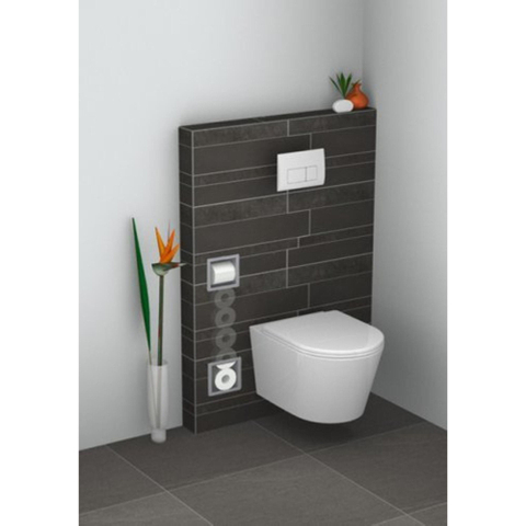 Xellanz inbouw-toiletrolhouder + reserve-rollen RVS SW295963