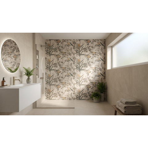 ÉCHANTILLON Terravito Melora carreau mural - 60x120cm - rectifié - effet béton - décor Sand mat (beige) SW1130683