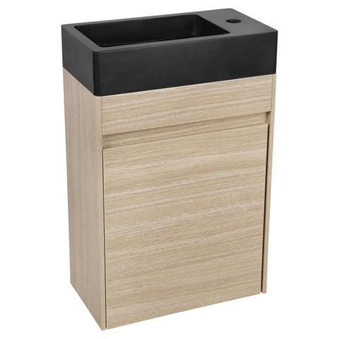 Differnz Hura lave-mains - 40x22x9cm - basalte - 1 trou robinet - sans bonde - anthracite SW1236899
