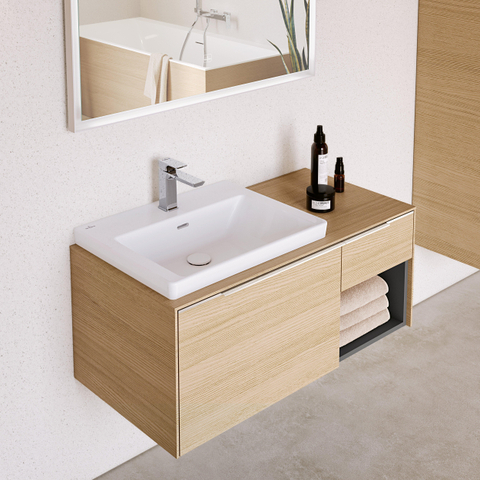 Villeroy & Boch Subway 3.0 Lavabo - 600 x 470 x 165 stone white mat (blanc) CeramicPlus - avec trop-plein - bord meulé SW701569
