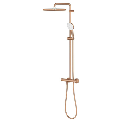 GROHE Tempesta 250 Cube doucheset - 8.0 l/min - geborsteld warm sunset (koper) SW1587944