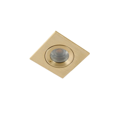 QAZQA Xena spot encastrable - 8x8 cm - IP44 - carré - doré SW1187217