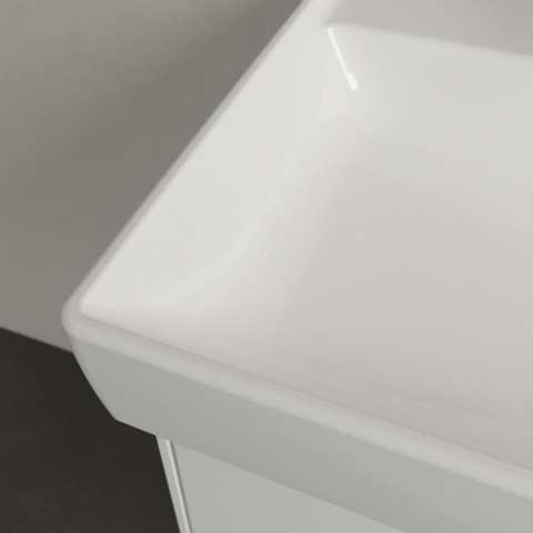 Villeroy & Boch Collaro wastafel - 60x47cm - met overloop - 1 kraangat - White Alpine (glans wit) SW358307