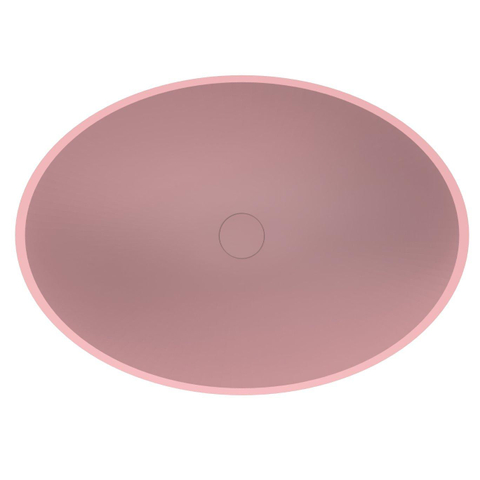 Arcqua Prince Waskom Opbouw - 49x34cm - ovaal - cast marble - mat roze SW909480