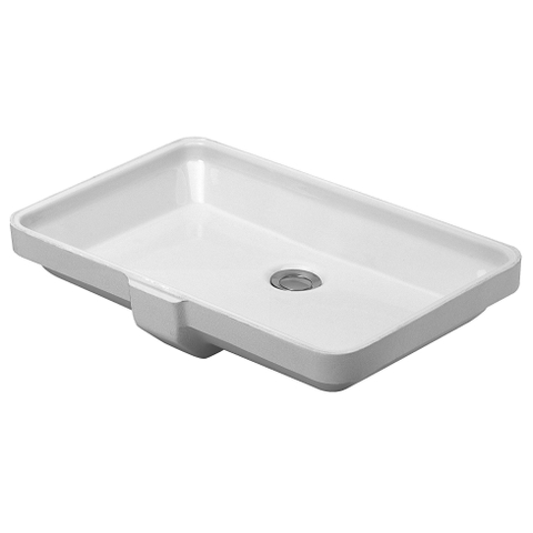 Duravit 2nd floor Onderbouwwastafel - zonder kraanvlak - 55.5x38cm - glans wit 0290371