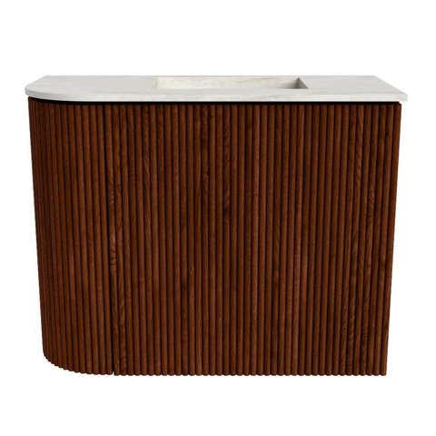 Mondiaz JOYA-DLUX 51.6cm toiletmeubel - ronding links kleur Ruby - Wastafel FAYE positie Rechts 1 kraangat kleur Ostra. SW1423802