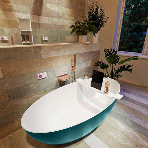 MONDIAZ FLOAT baignoire autoportante 170x80cm couleur Smag baignoire intérieure talc SW491508