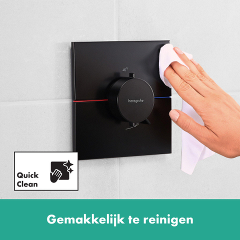 Hansgrohe ShowerSelect Comfort E Mitigeur thermostatique - encastré - noir mat SW918001