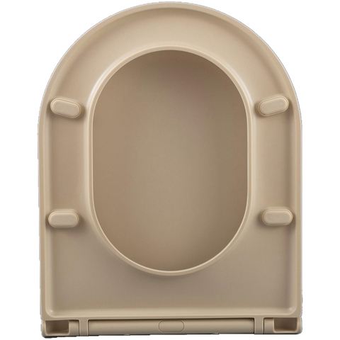 QeramiQ Dely Swirl Ensemble WC - 36.3x51.7cm - réservoir encastré Geberit UP320 - avec cadre Burda - abattant slim - plaque de commande beige - boutons ronds - beige SW1164824