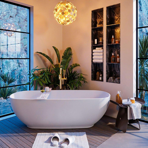 Mondiaz ALAN-DLUX Ensemble de meuble - 100cm - meuble Talc mat - 1 tiroir - Lavabo Cloud Lava suspendu - vasque Centre - 0 trous de robinet SW807977