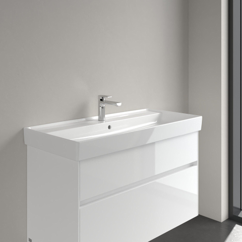 Villeroy & Boch Collaro meubelwastafel - 100x47cm - met overloop - 1 kraangat - White Alpine (glans wit) SW358337
