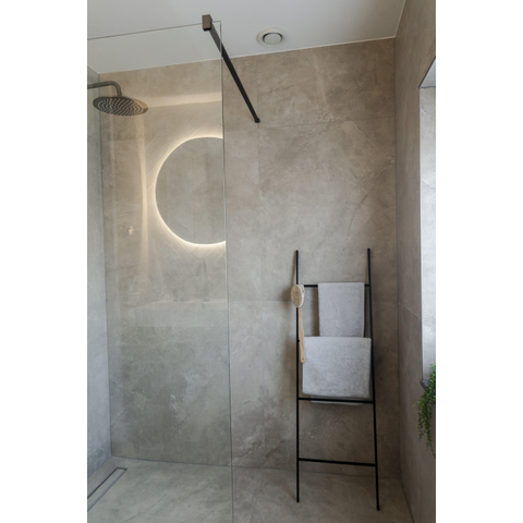 Ceralto Cemento Alto Concrete carrelage sol et mur - 100x100cm - 8.5mm - effet marbre - cream mat (beige) SW543595