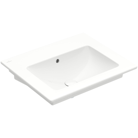 Villeroy & Boch venticello wastafel - zonder kraangat - 60x50cm - met overloop - White Alpine (glans wit) 1025154