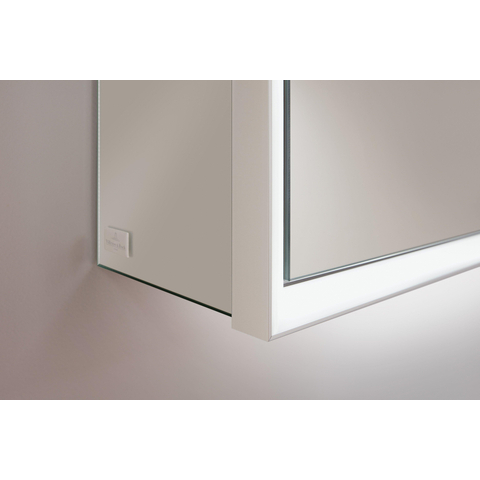 Villeroy & Boch My View Now My view - inbouw spiegelkast - 130x75cm - 3 deuren - 3 contactdoos LED - zilver SW641678