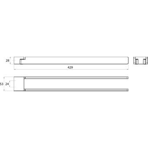 Emco Art porte-serviettes pivotant chrome SW97611