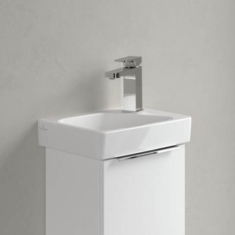 Villeroy & Boch Architectura fontein - 36x26.5cm - 1 kraangat - met overloop CeramicPlus - White Alpine (glans wit) SW1162284