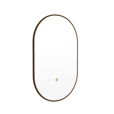 Mondiaz GLOW miroir – ovale – 45 x 90 cm – LED indirecte tout autour – capteur de mouvement – Rust (brun) SW1105202