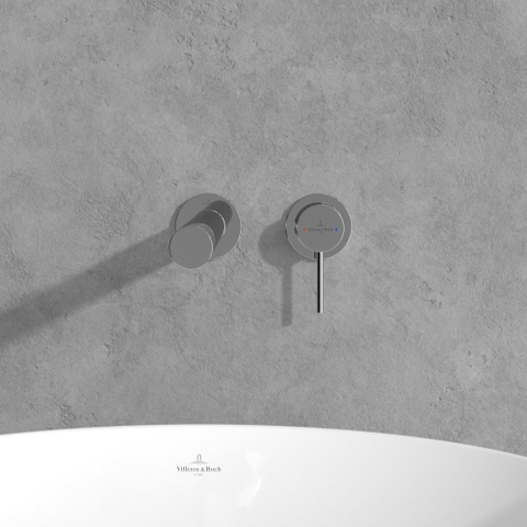 Villeroy & Boch Loop & Friends wastafeluitloop set - wandmontage - hoogglans chroom SW974316
