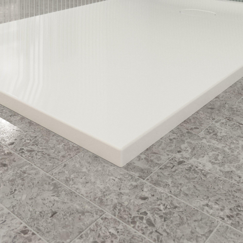 Villeroy & Boch Ecora douchebak - 150x100x3.5cm - afvoer korte zijde - white alpine (wit) SW1558982