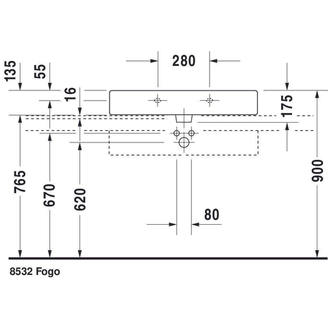 Duravit Vero Wastafel - met kraangat - met overloop - 80x47cm - met wondergliss - wit 0305310