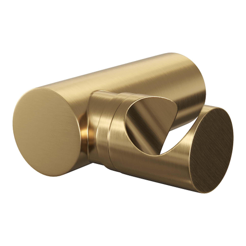 Robinet baignoire Brauer Gold Carving - ensemble de douche - douchette à main 1 fonction - bouton carving - PVD - or brossé SW1164702