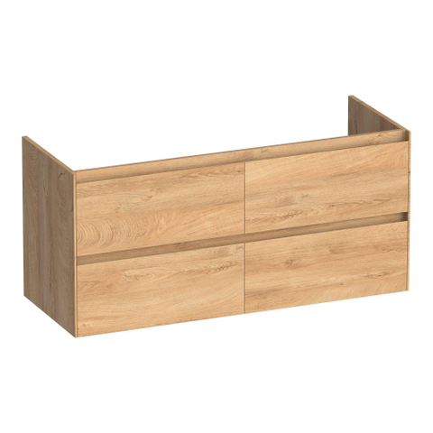 BRAUER Inspire meuble sous-lavabo 120 4 tiroirs softclose - sans poignées - 2 découpes pour siphon - Forest Tan SW1200629