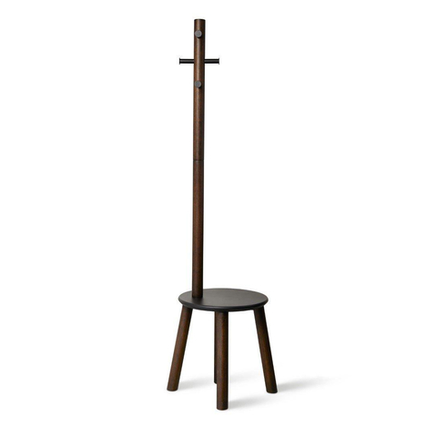 Umbra Pillar handdoekrek 50x50x165cm Rubberhout Zwart walnoot SHOWROOMMODEL SHOW25600