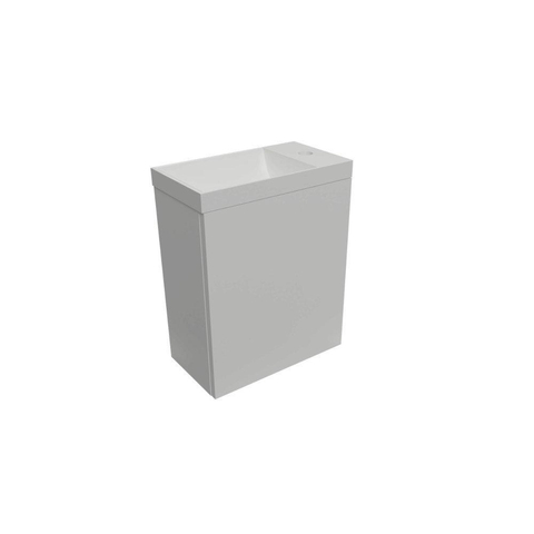 Arcqua Luna Ensemble fontaine 54.3x39.7x21.8cm Brillant Blanc avec vasque en marbre avec trop-plein brillant blanc SW519670