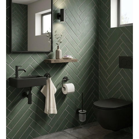 Grohe Essentials Toiletaccessoires - toiletrolhouder - zonder klep - toiletborstel - handdoekhaak - matte black (mat zwart) SW1204282