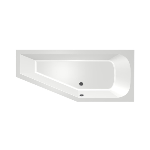 Xenz Lagoon Baignoire d'angle - 160x75x48 - bonde Centre - Droite - Compact - acrylique - blanc SW102958