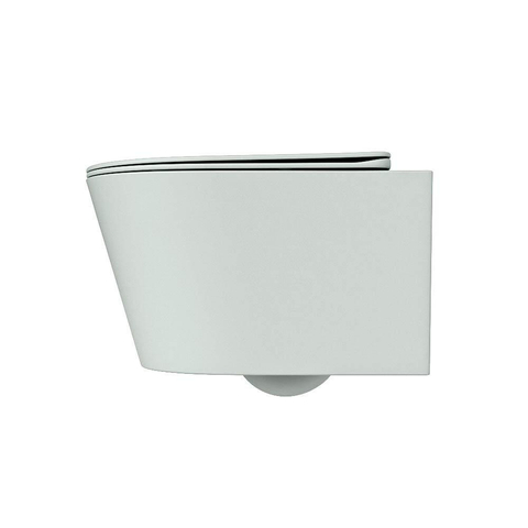 Mondiaz LAVIE hangtoilet – spoelrandloos – 36 x 53 cm – met softclose zitting – Greey (lichtgroen/grijs) SW1208674
