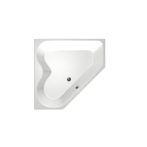 Xenz Cyprus Baignoire d'angle - 145x145x53 - bonde Centrale - acrylique - blanc SW103533