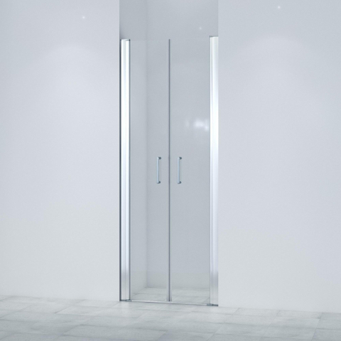 Marenza Neptune Pendeldeur - 80x200cm - 6mm veiligheidsglas - anti kalk - chroom SW208811